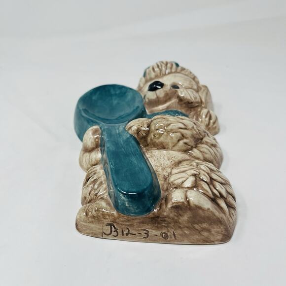 Vintage Anthropomorphic Spoon Rest Poodle Face Kitsch Hobbyist Handpainted 70s - Picture 2 of 7